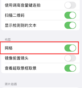 甘州苹果手机维修网点分享iPhone如何开启九宫格构图功能 