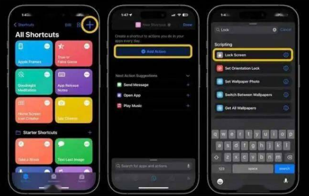 甘州苹果14锁屏维修店分享iPhone14升级iOS16.4后如何创建锁屏快捷方式 